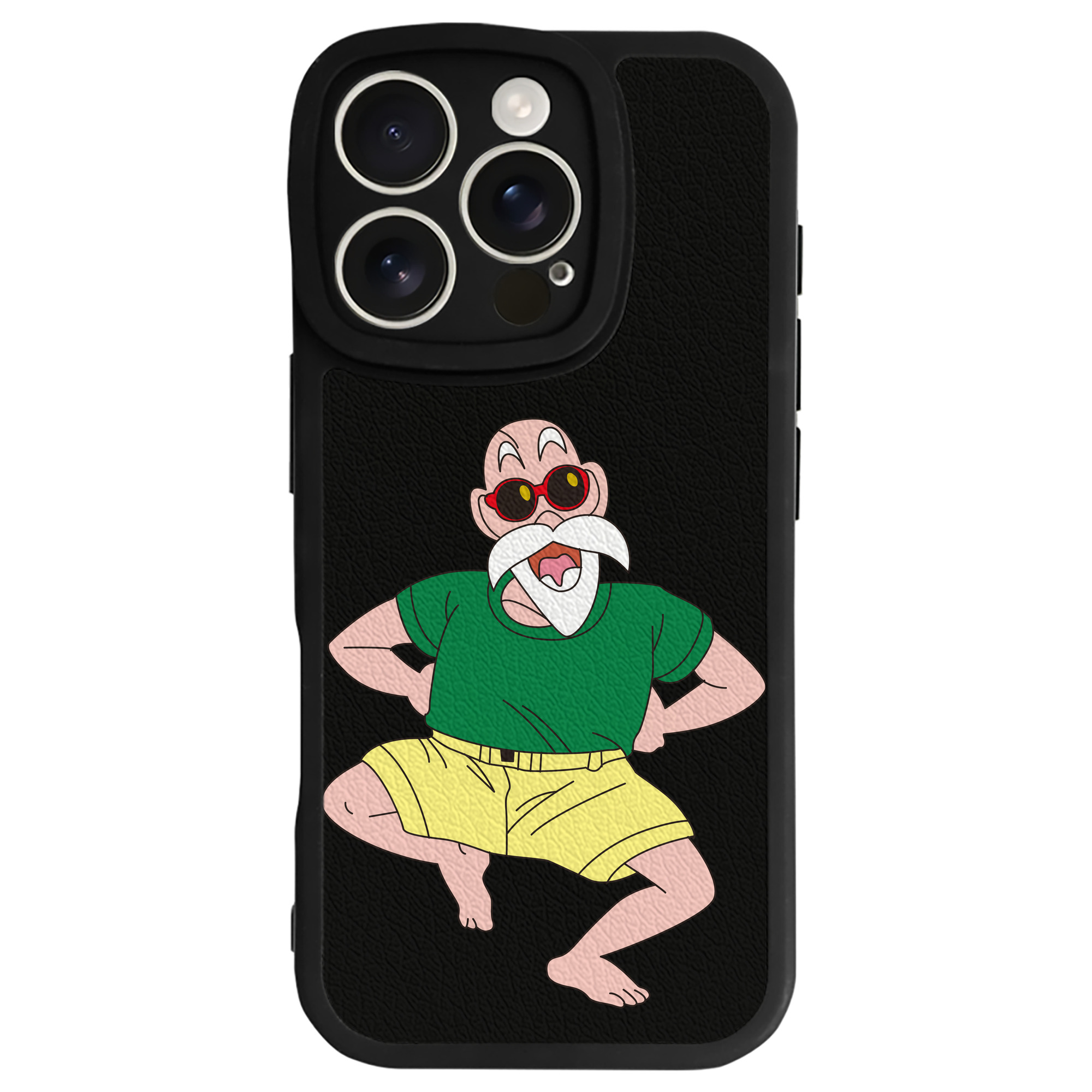 （画像用） ドラゴンボール 亀仙人（かめせんにん） DRAGON BALL Master Roshi Kame Sennin 【iPhone 16シリーズ対応】シリコンスマホケース（レザー調） 材質：シリコン